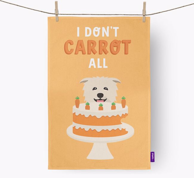 I Don't Carrot All: Personalised {breedFullName} Tea Towel