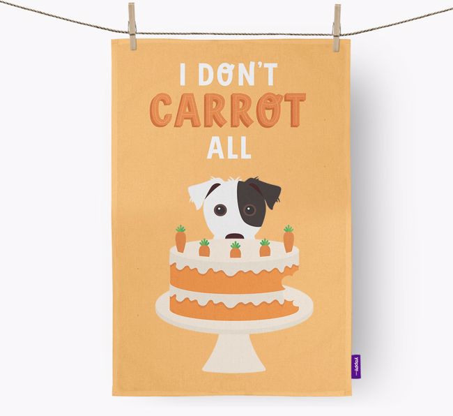 I Don't Carrot All: Personalised {breedFullName} Tea Towel