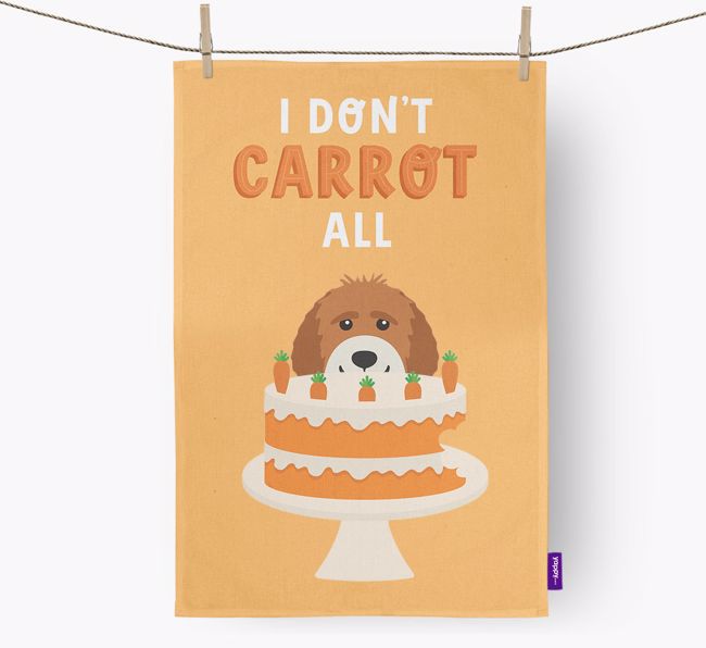 I Don't Carrot All: Personalised {breedFullName} Tea Towel