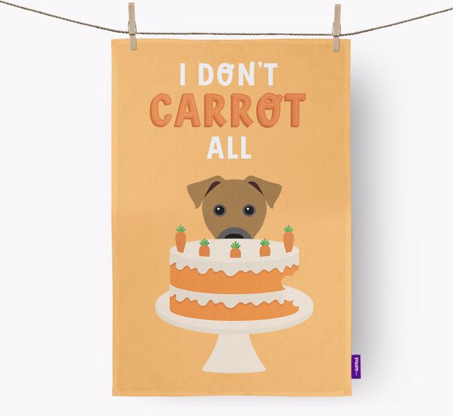 I Don't Carrot All: Personalised {breedFullName} Tea Towel