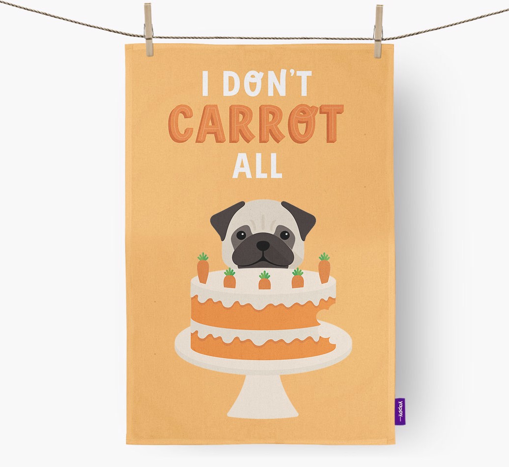 'I Don't Carrot All' - Personalized {breedFullName} Dish Towel