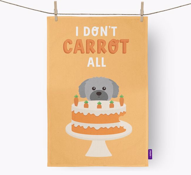 I Don't Carrot All: Personalized {breedFullName} Dish Towel