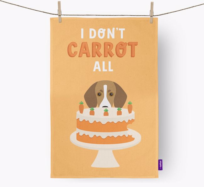 I Don't Carrot All: Personalised {breedFullName} Tea Towel