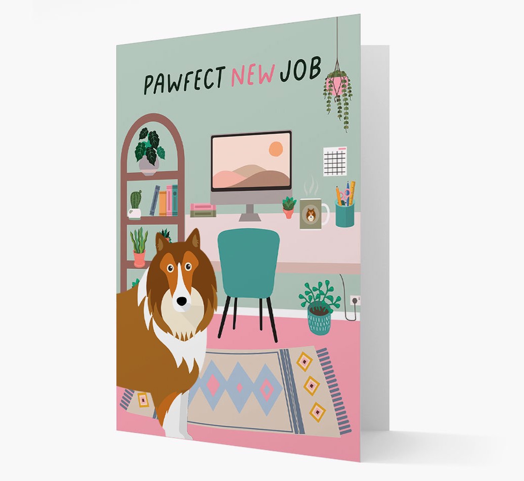 'Pawfect New Job' - Personalized {breedFullName} Card