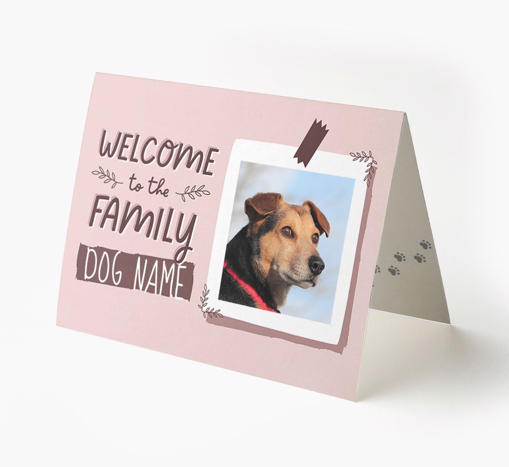 'Welcome To The Family' - Personalised {breedFullName} Card