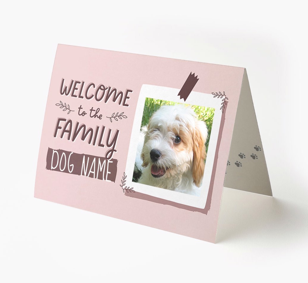 'Welcome To The Family' - Personalized {breedFullName} Card - Front of Card