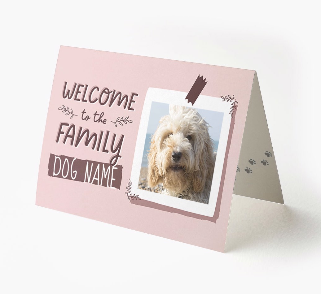 'Welcome To The Family' - Personalized {breedFullName} Card - Front of Card