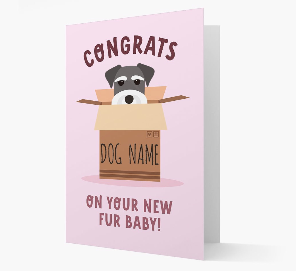 'Congrats On Your New Fur Baby' - Personalized {breedFullName} Card - Front of Card