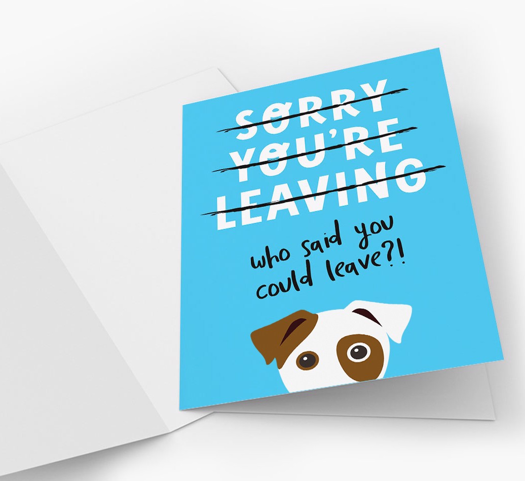 Sorry You're Leaving: Personalised Dog Card | Yappy.com