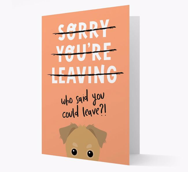 Sorry You're Leaving: Personalised {breedFullName} Card