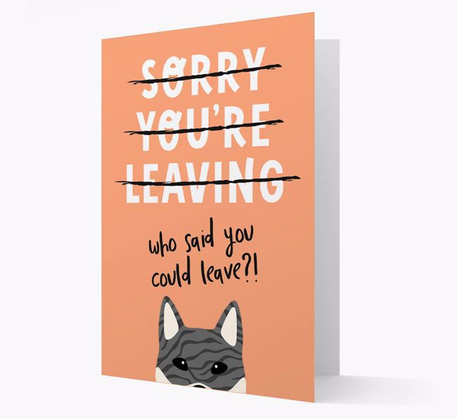 Sorry You're Leaving: Personalized {breedFullName} Card