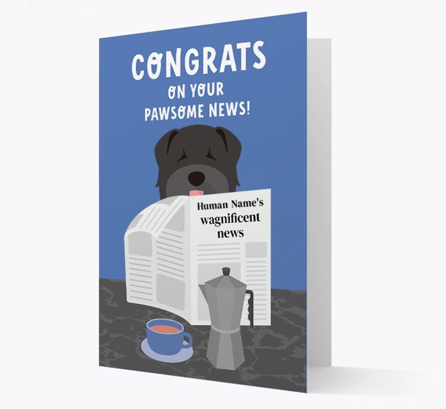 Congrats On Your Pawsome News: Personalized {breedFullName} Card