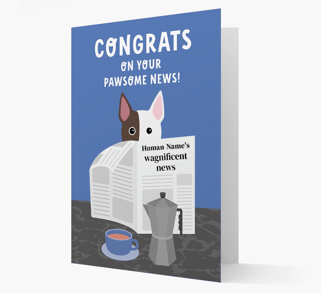 Congrats On Your Pawsome News: Personalised {breedFullName} Card