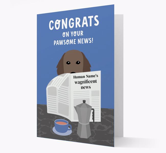 Congrats On Your Pawsome News: Personalized {breedFullName} Card