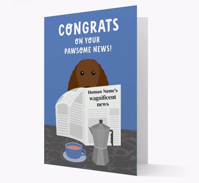 Congrats On Your Pawsome News: Personalized {breedFullName} Card