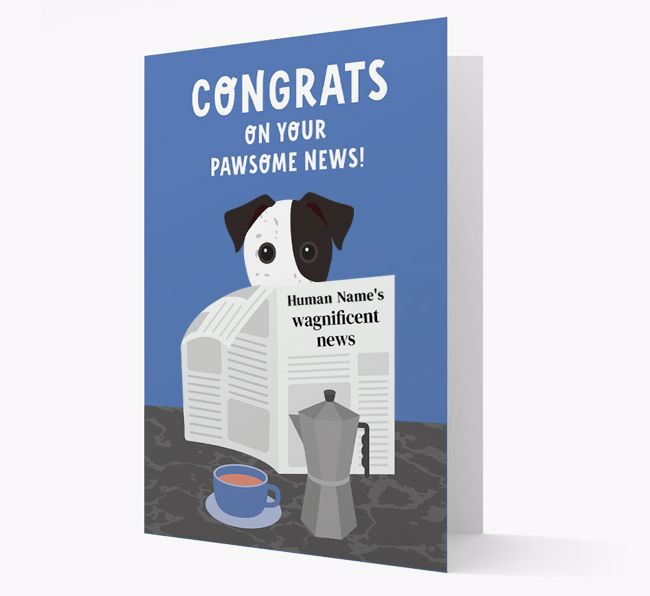 Congrats On Your Pawsome News: Personalized {breedFullName} Card