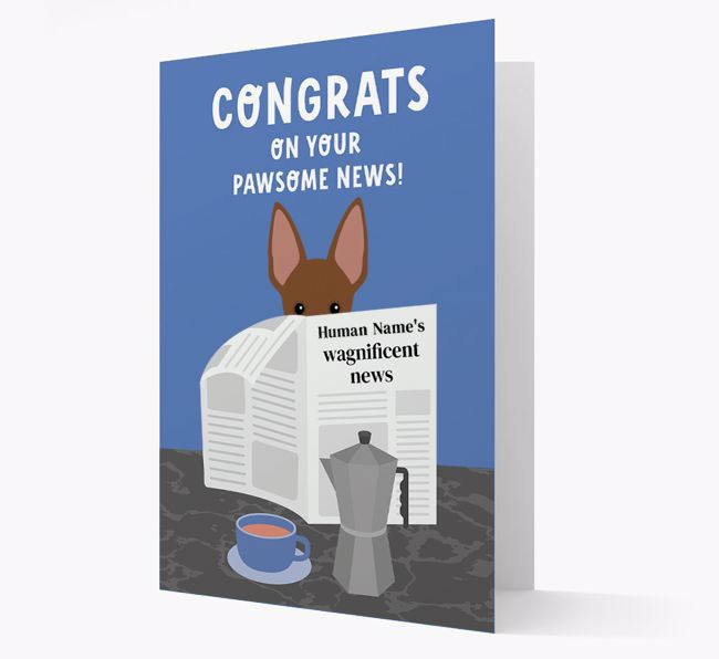 Congrats On Your Pawsome News: Personalized {breedFullName} Card