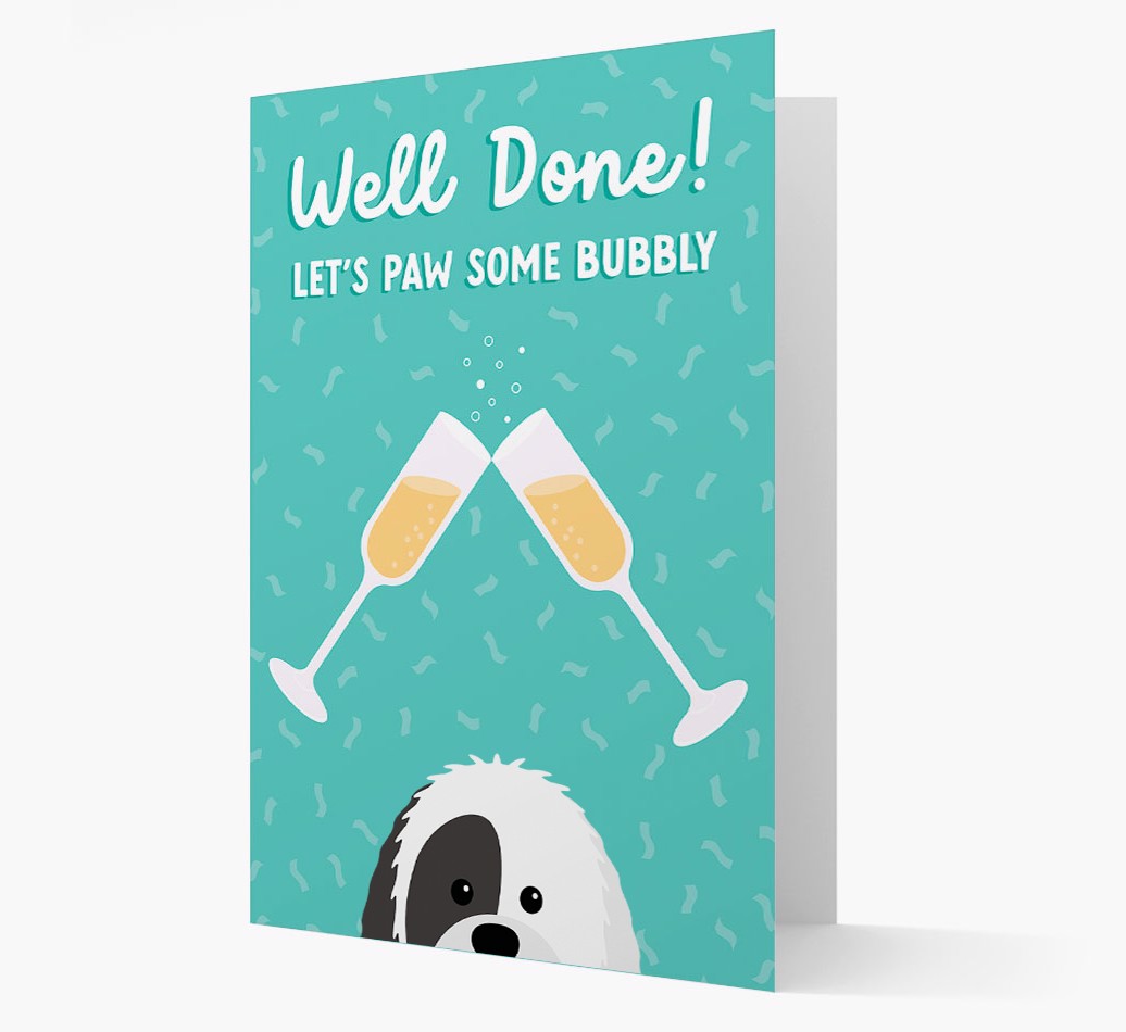 Let's Paw Some Bubbly: Personalized {breedFullName} Card