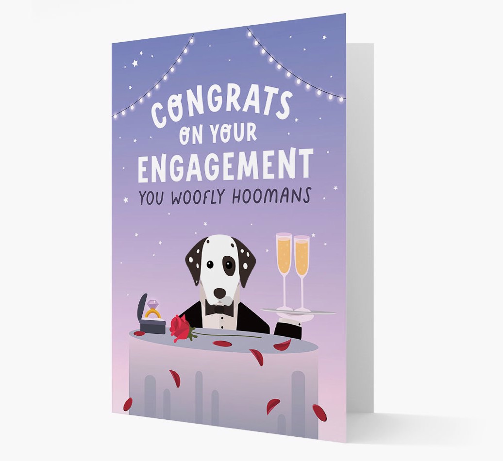 'Congrats On Your Engagement' - Personalized {breedFullName} Card - Front of Card