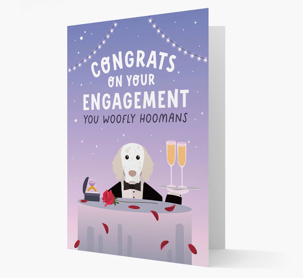 'Congrats On Your Engagement' - Personalised {breedFullName} Card