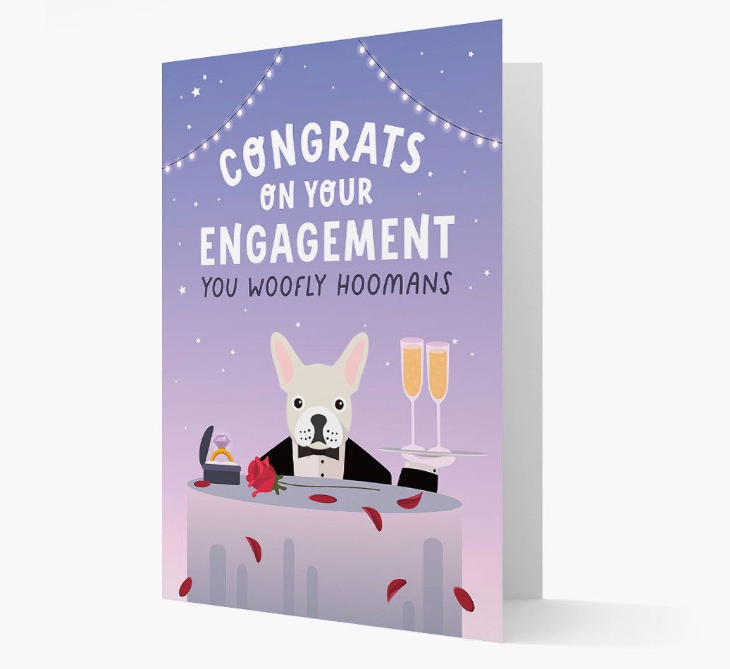 'Congrats On Your Engagement' - Personalized {breedFullName} Card - Front of Card