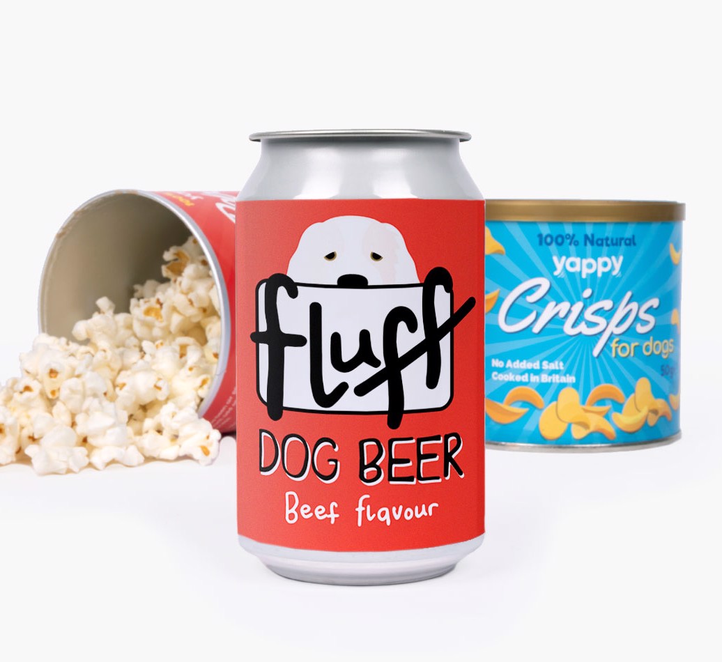 'Fluff' - Personalised {breedFullName} Beer Bundle