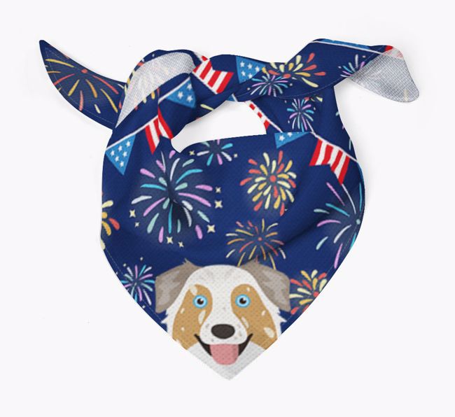 Independence Day Fireworks: {breedFullName} Bandana