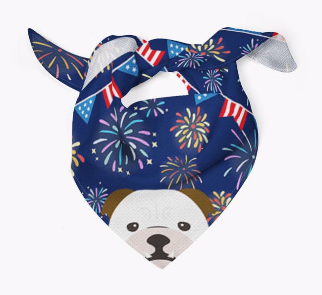 Independence Day Fireworks: {breedFullName} Bandana