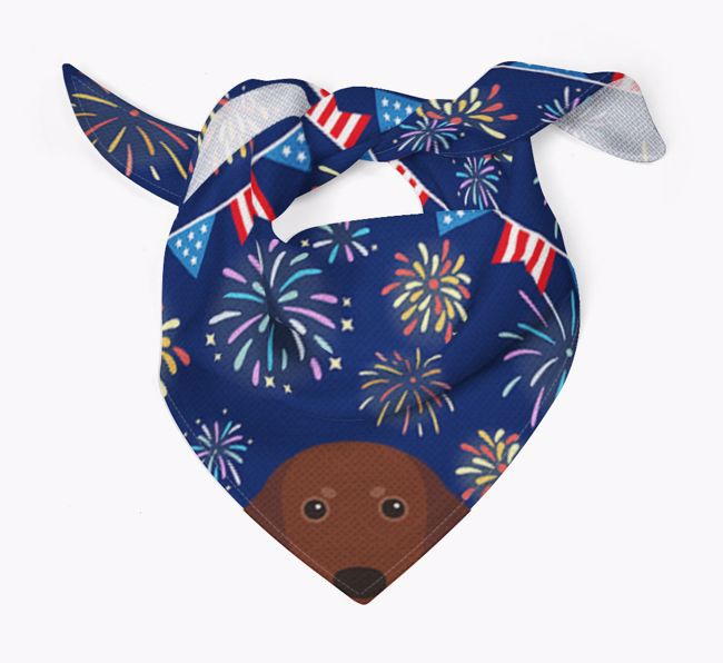 Independence Day Fireworks: {breedFullName} Bandana