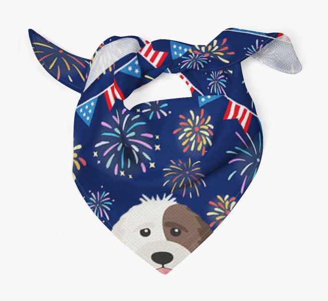 Independence Day Fireworks: {breedFullName} Bandana