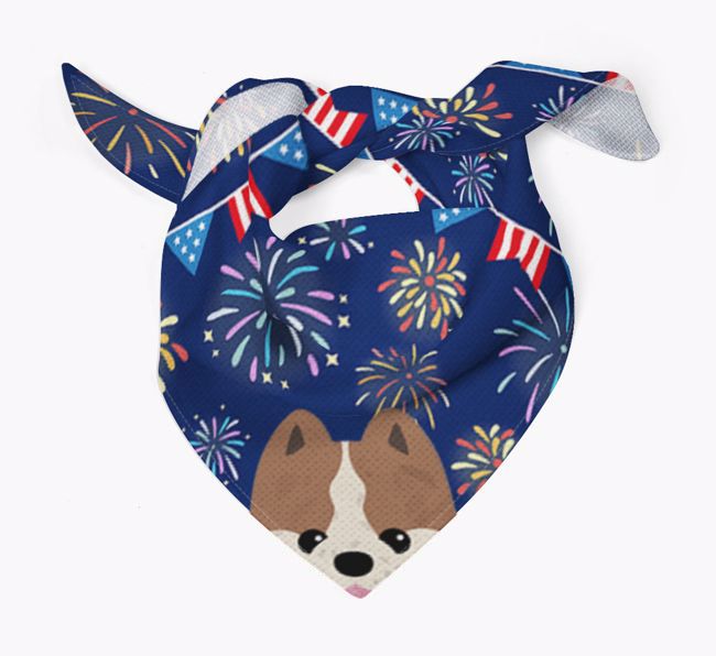 Independence Day Fireworks: {breedFullName} Bandana