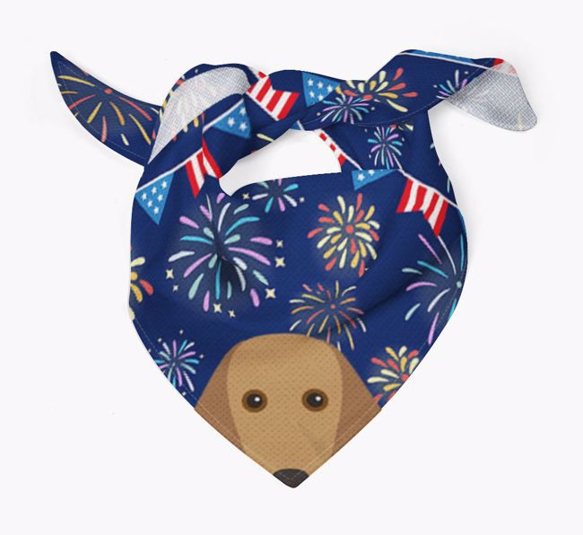 Independence Day Fireworks: {breedFullName} Bandana