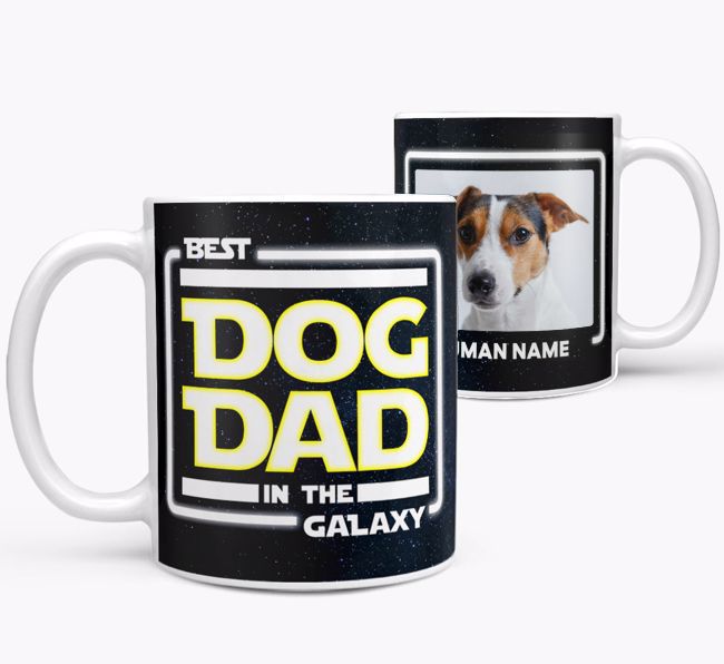 Best Dog Dad in the Galaxy: Personalised Photo Upload {breedFullName} Mug