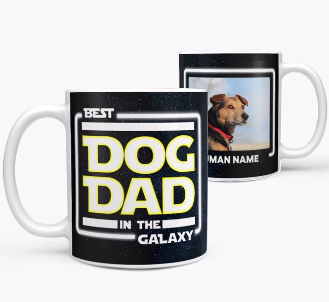 Best Dog Dad in the Galaxy: Personalised Photo Upload {breedFullName} Mug