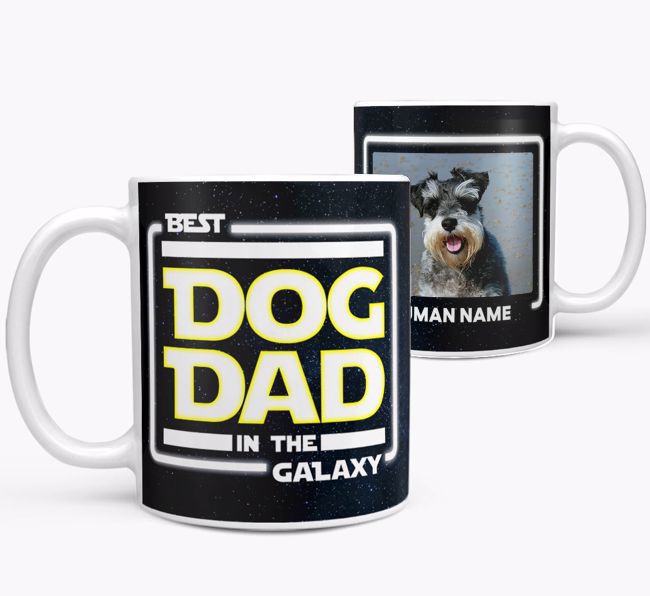 Best Dog Dad in the Galaxy: Personalised Photo Upload {breedFullName} Mug