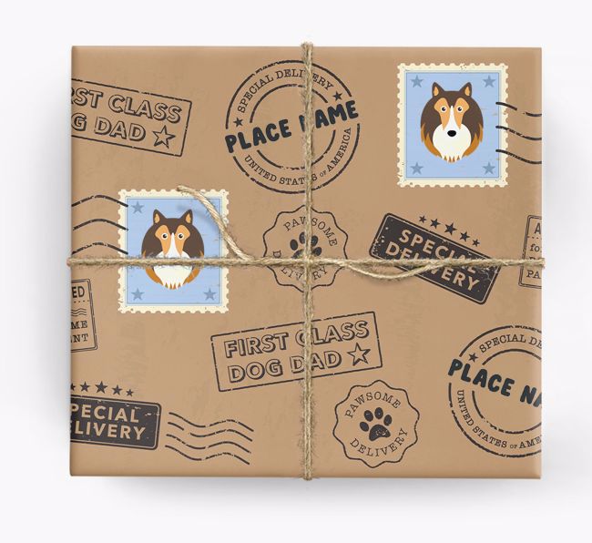 Special Delivery: Personalized {breedFullName} Wrapping Paper