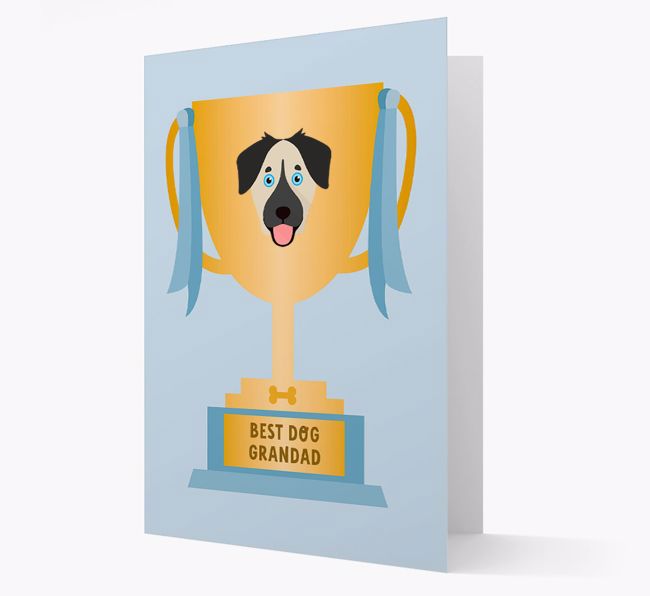 Best Grandad Trophy: Personalised {breedFullName} Card
