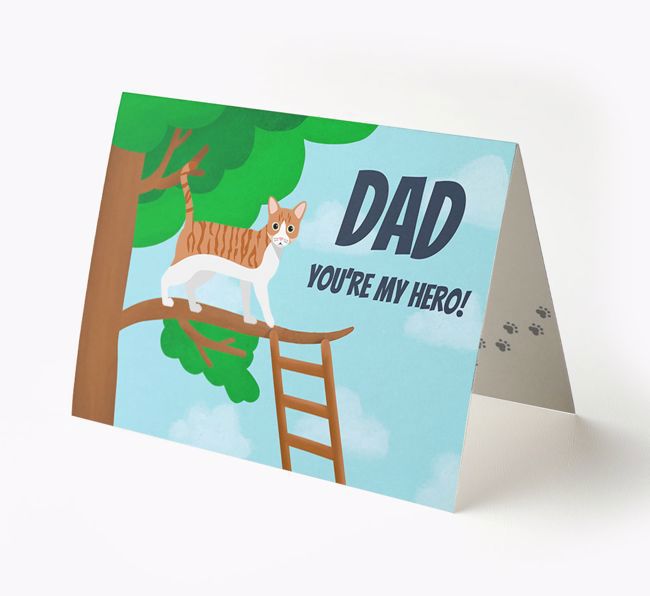 Dad, You're My Hero: Personalised {breedCommonName} Card