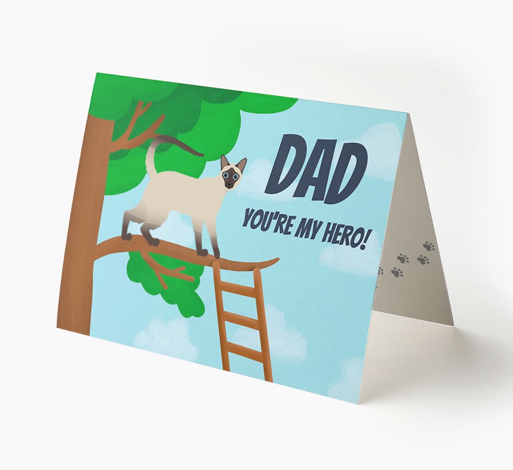 Dad, You're My Hero: Personalized {breedFullName} Card