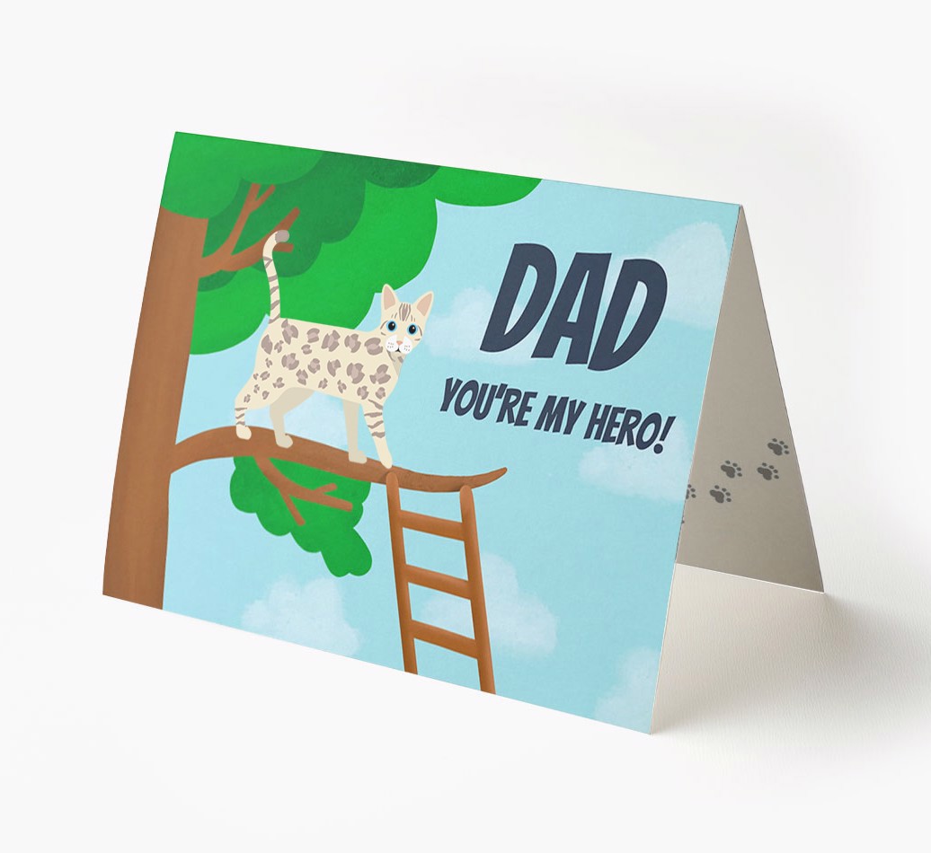 Dad, You're My Hero: Personalised {breedFullName} Card