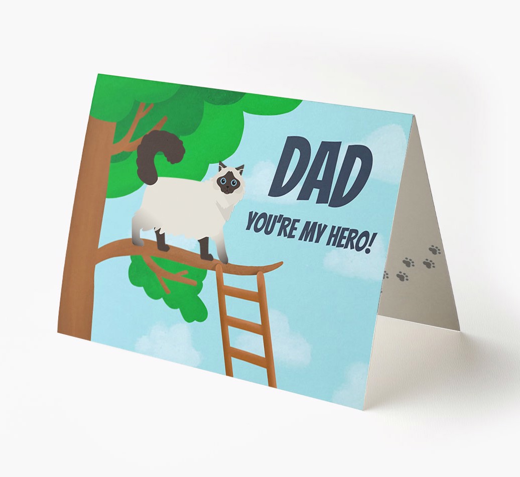 Dad, You're My Hero: Personalised {breedFullName} Card