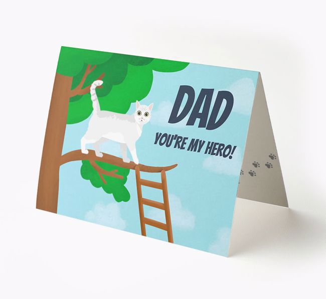 Dad, You're My Hero: Personalized {breedCommonName} Card