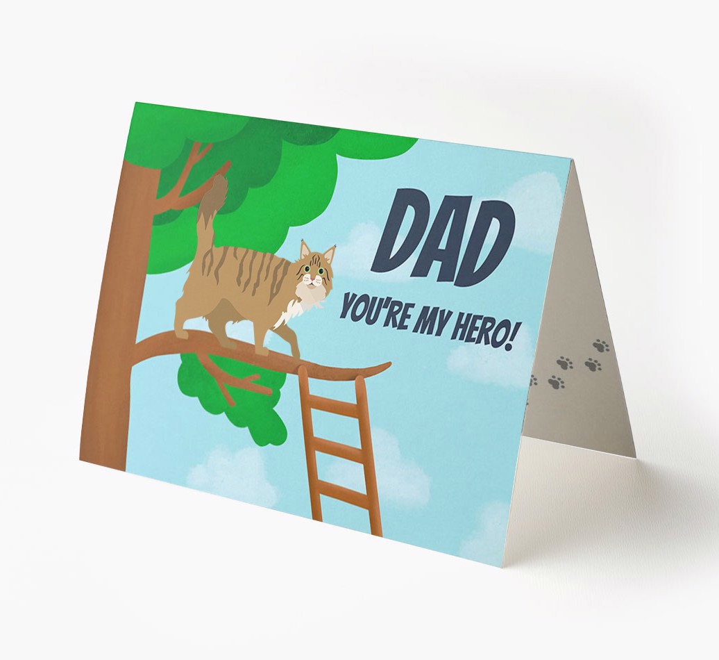 Dad, You're My Hero: Personalized {breedFullName} Card