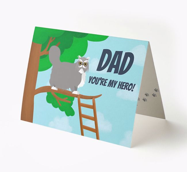 Dad, You're My Hero: Personalised {breedCommonName} Card