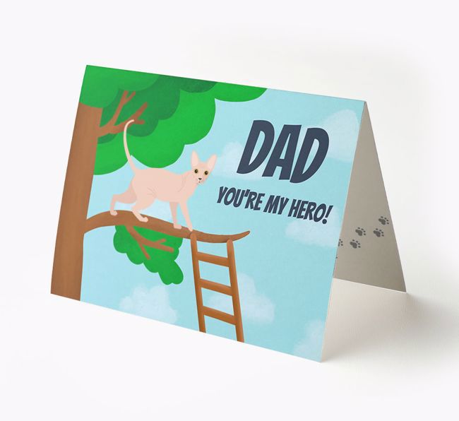 Dad, You're My Hero: Personalized {breedCommonName} Card