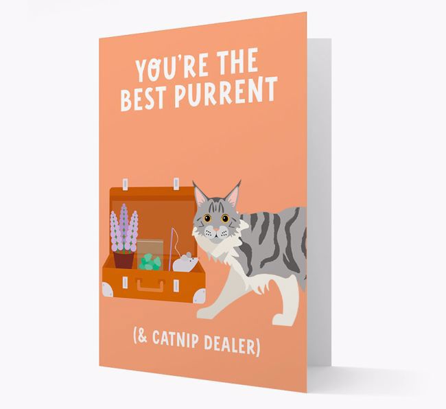 Best Purrent And Catnip Dealer: Personalised {breedCommonName} Card