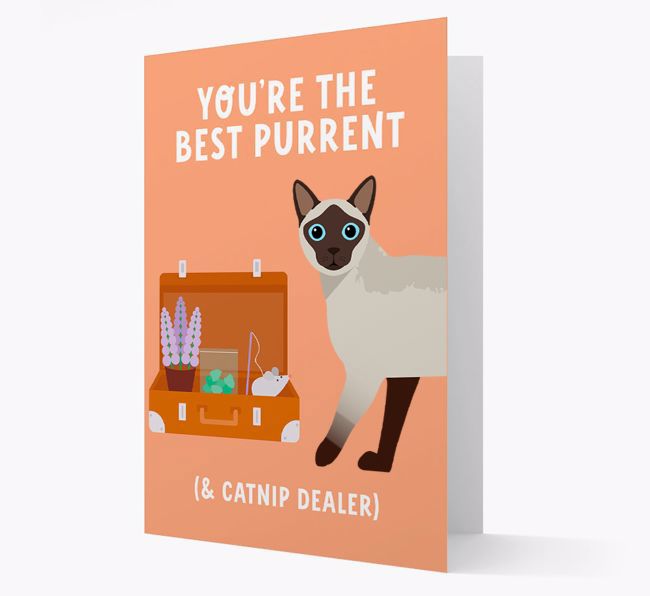 Best Purrent And Catnip Dealer: Personalised {breedCommonName} Card