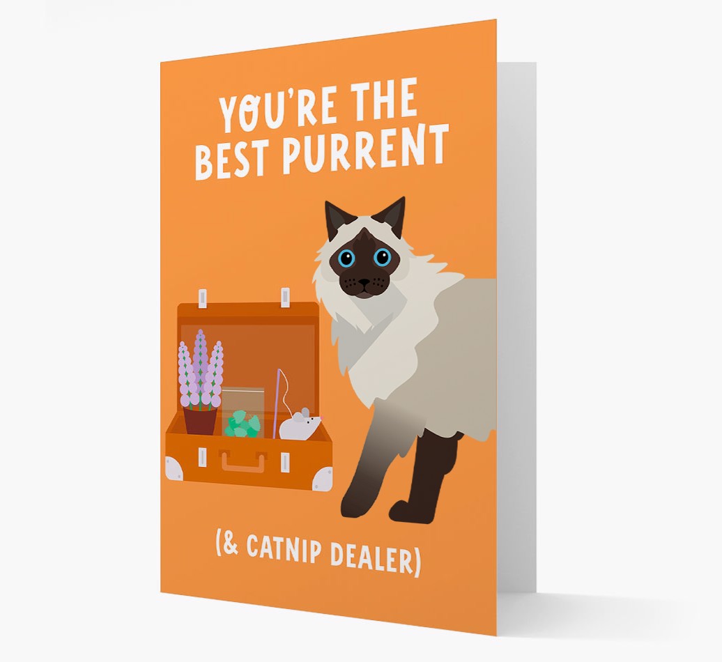 Best Purrent And Catnip Dealer: Personalised {breedFullName} Card