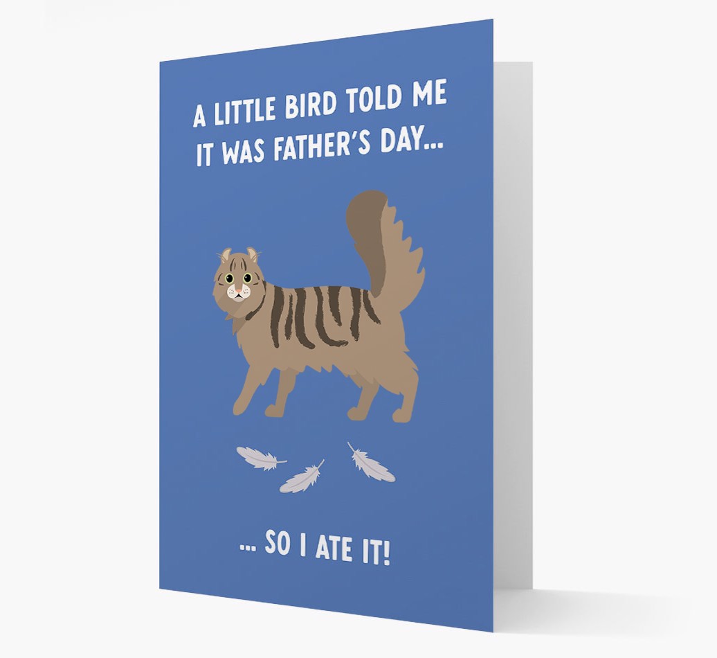 A Little Bird Told Me It Was Father's Day: Personalized {breedFullName} Card