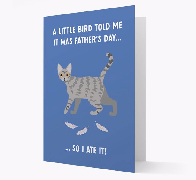 A Little Bird Told Me It Was Father's Day: Personalized {breedCommonName} Card